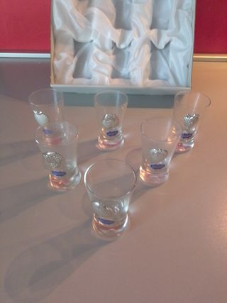 Set 6 bicchieri cristallo argento