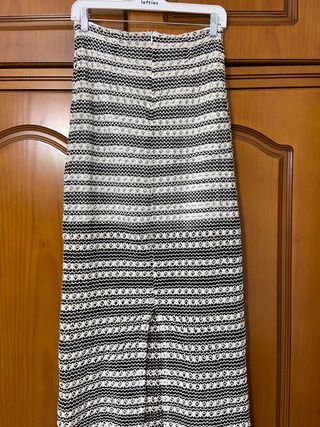 Falda midi Dazy blanco-negro
