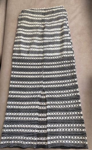 Falda midi Dazy blanco-negro