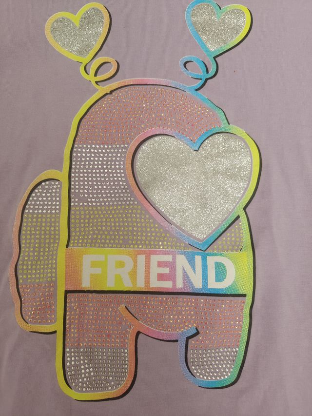 Maglia bimba lilla glitter - 10 anni