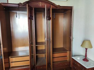 Armario de madera 5 puertas con espejo