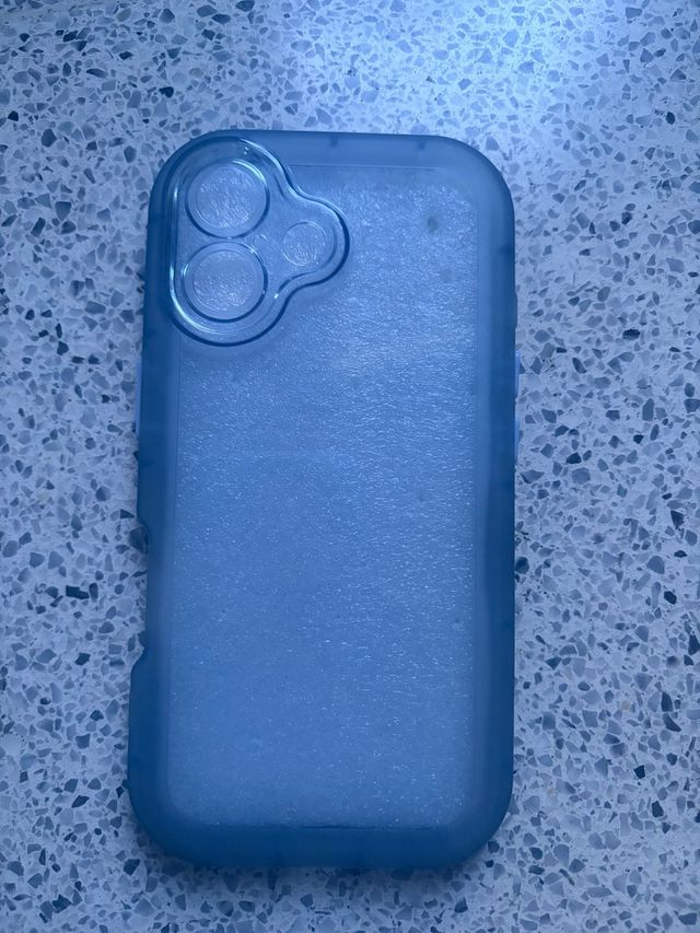 Funda iPhone 16, Silicona Azul