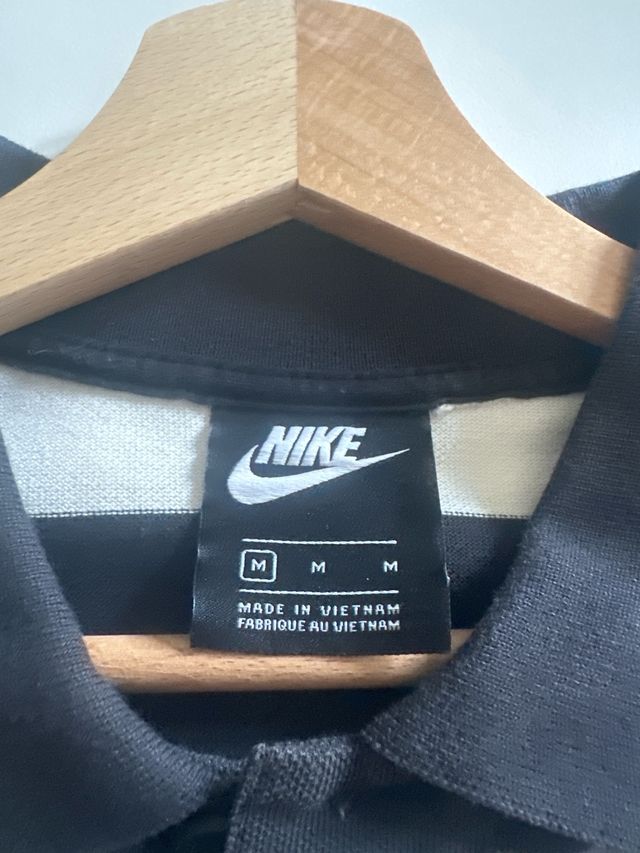 Polo Nike Uomo Grigio/Nero/Bianco a righe Taglia M