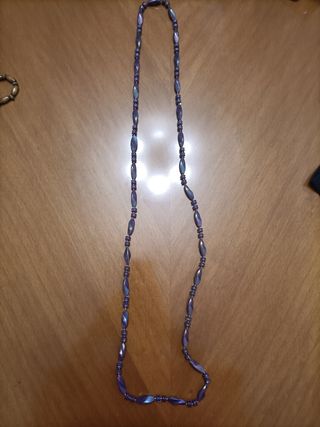 Collana sfaccettata viola