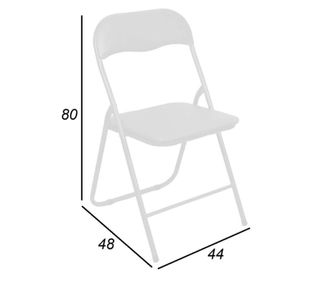silla plegable blanca