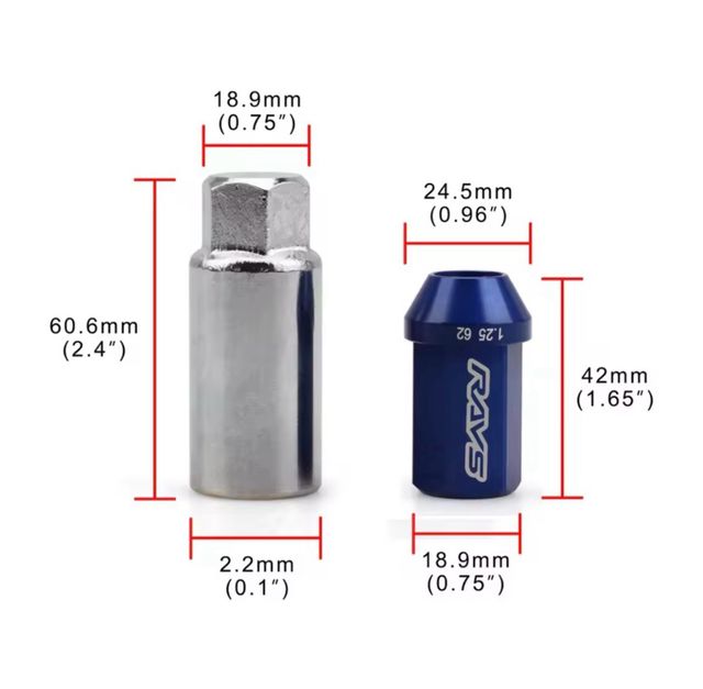 Tuercas de ruedas  Rays Dura-Nuts M12x1,5