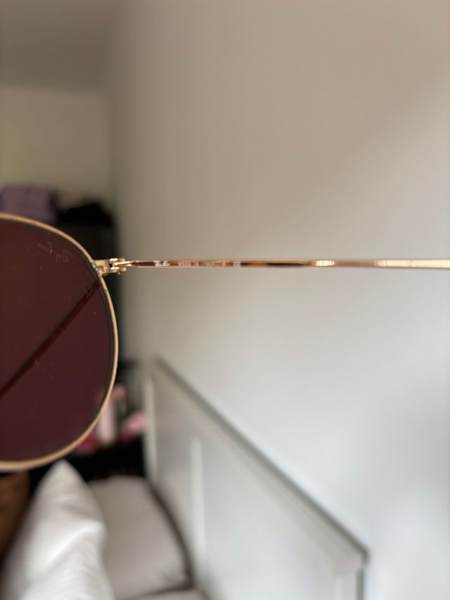 Ray-Ban redondas, oro rosa