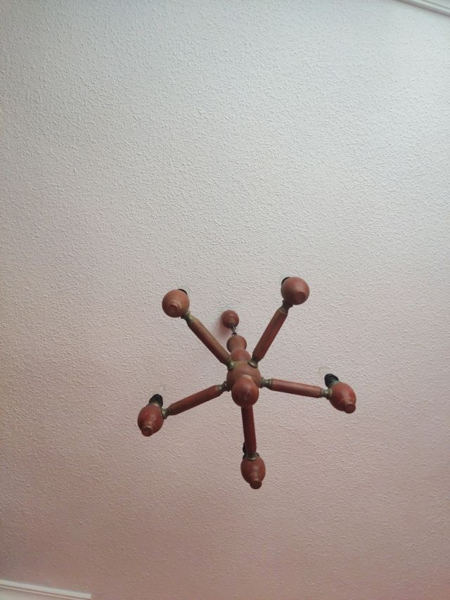 Lámpara techo vintage madera