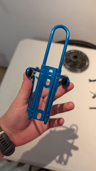 Portabidón Bicicleta Aluminio Azul