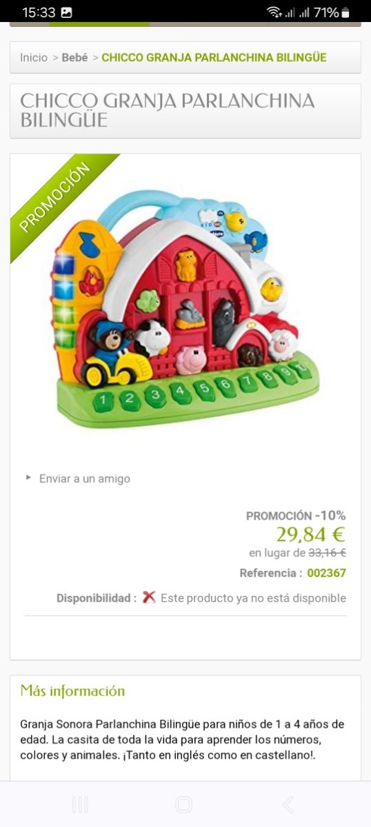 Granja Chicco bilingüe