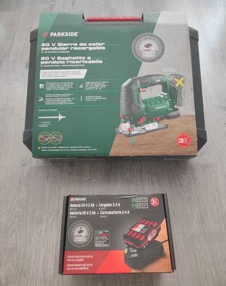 Sierra de calar pendular+ taladro atornillador 12v