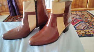 Botines vintage tacón alto cubano a estrenar T. 44