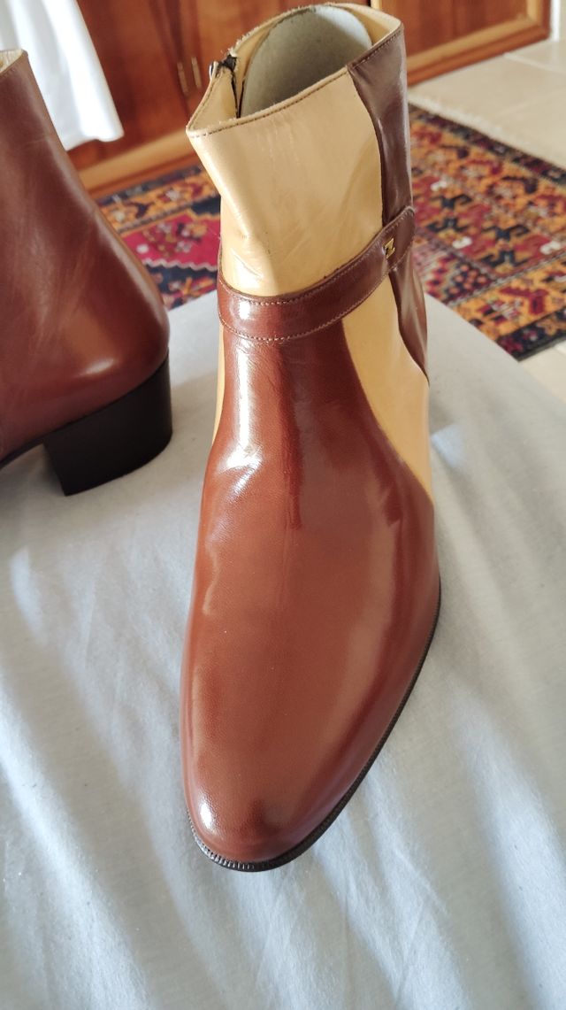 Botines vintage tacón alto cubano antiguos T/44