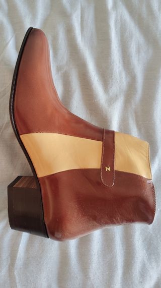 Botines vintage tacón alto cubano a estrenar T. 44