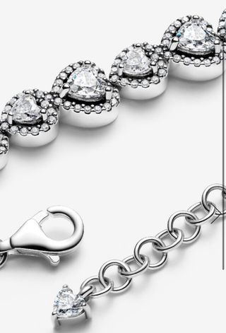 Pulsera Pandora corazones plata