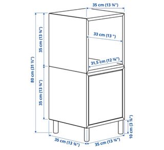 Estanteria Eket Ikea - 2 cubos + patas de madera