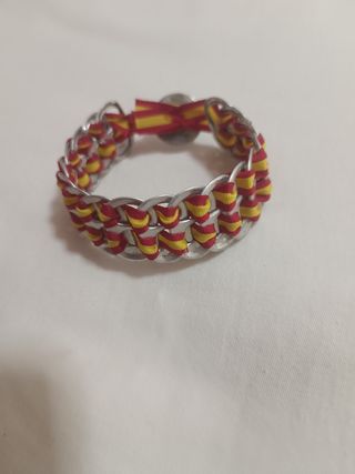 Pulsera artesanal roja-amarilla