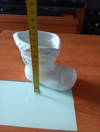 Jarrón bota blanco - Porcelana