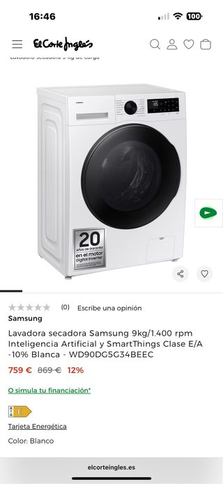 Lavadora-Secadora Samsung 9/5kg