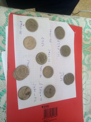 17 Monedas 5 Ptas. España (Lote)