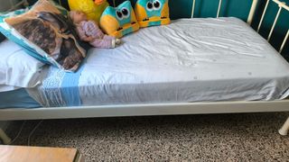 Cama blanca metal 90cm