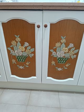 Muebles cocina vintage. 6 modulos.