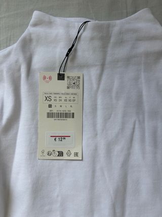 Jersey Zara cuello alto blanco