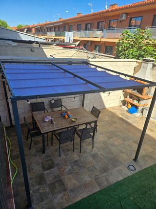 Pérgola jardín 3x3 - gris, negra