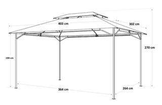 Pérgola Naterial 3x4m beige