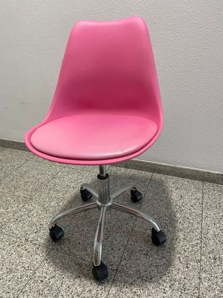 Silla escritorio rosa giratoria