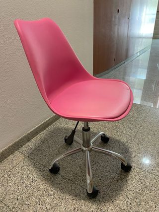 Silla escritorio rosa giratoria