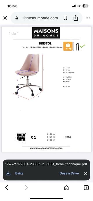 Silla escritorio rosa giratoria