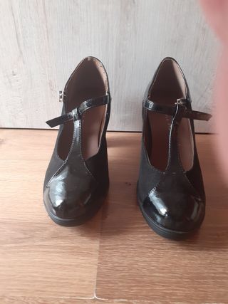 Zapatos negros tacón - T.37