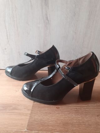 Zapatos negros tacón - T.37