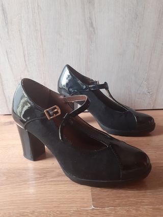 Zapatos negros tacón - T.37