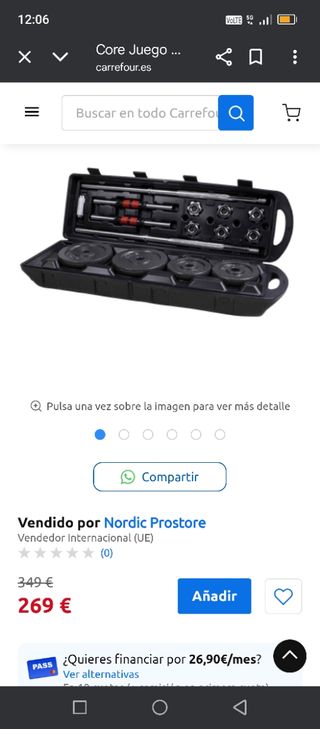 Juego pesas 50kg 
