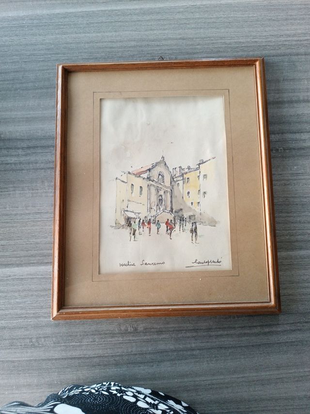 Quadro Acquarello anni '60 - Savona