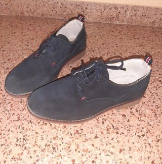 Zapatos Piel Azul Marino