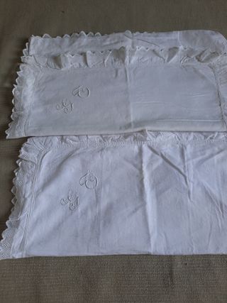 Fodere cuscino cotone bianco ricamata