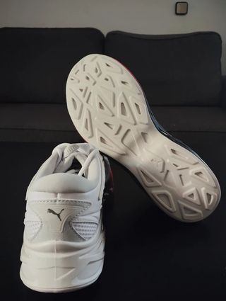 Zapatillas Puma Exotek Nitro Blancas-Rojas
