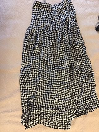 Falda Zara - Cuadros Blanco&Negro - XS