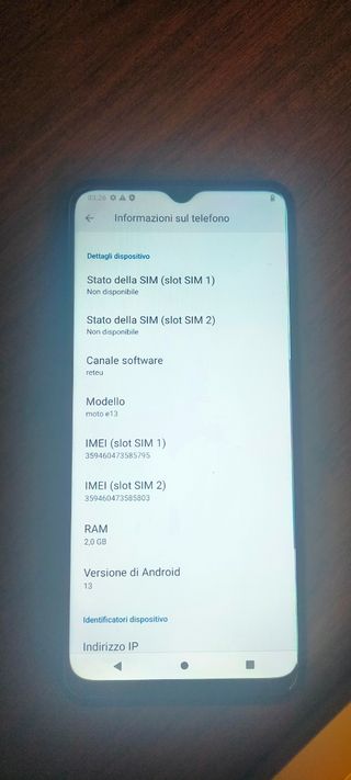 Motorola e13 Blu - Smartphone