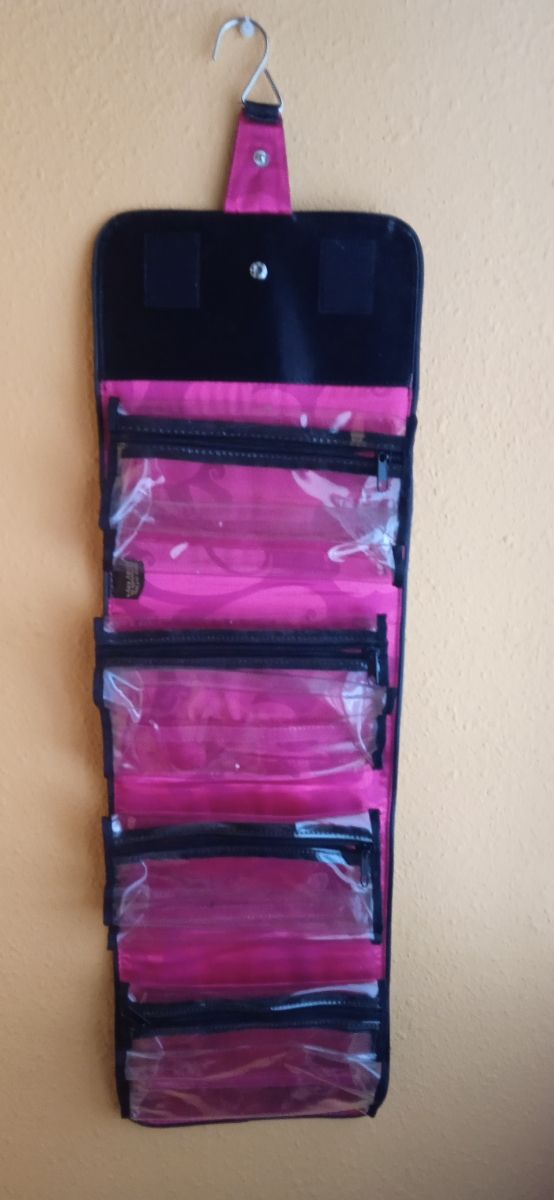 Neceser viaje plegable rosa