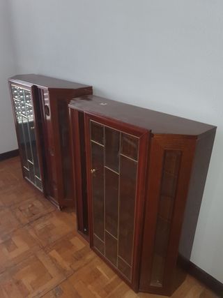 Vitrinas madera cristal - 2 uds
