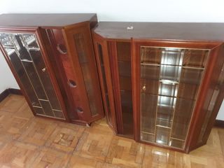 Vitrinas madera cristal - 2 uds