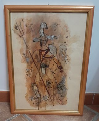 Quadro vintage con cornice gladiatore
