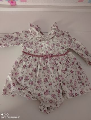 Vestido Bebé flores - 1-3 meses