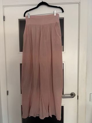 Pantalon y. blusa rosa de algodon