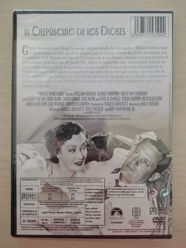 DVD EL CREPÚSCULO DE LOS DIOSES