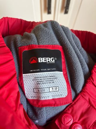 Pantalones nieve Berg rojo niño